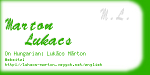marton lukacs business card