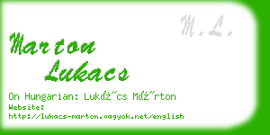 marton lukacs business card